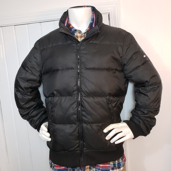 Timmy Hilfiger Black Puffer Quilted Coat - Picture 1 of 8